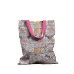 Geanta Handmade Tote Basic, Si Pisicile adora Muzica, Multicolor, 43x37 cm fotografia produsului