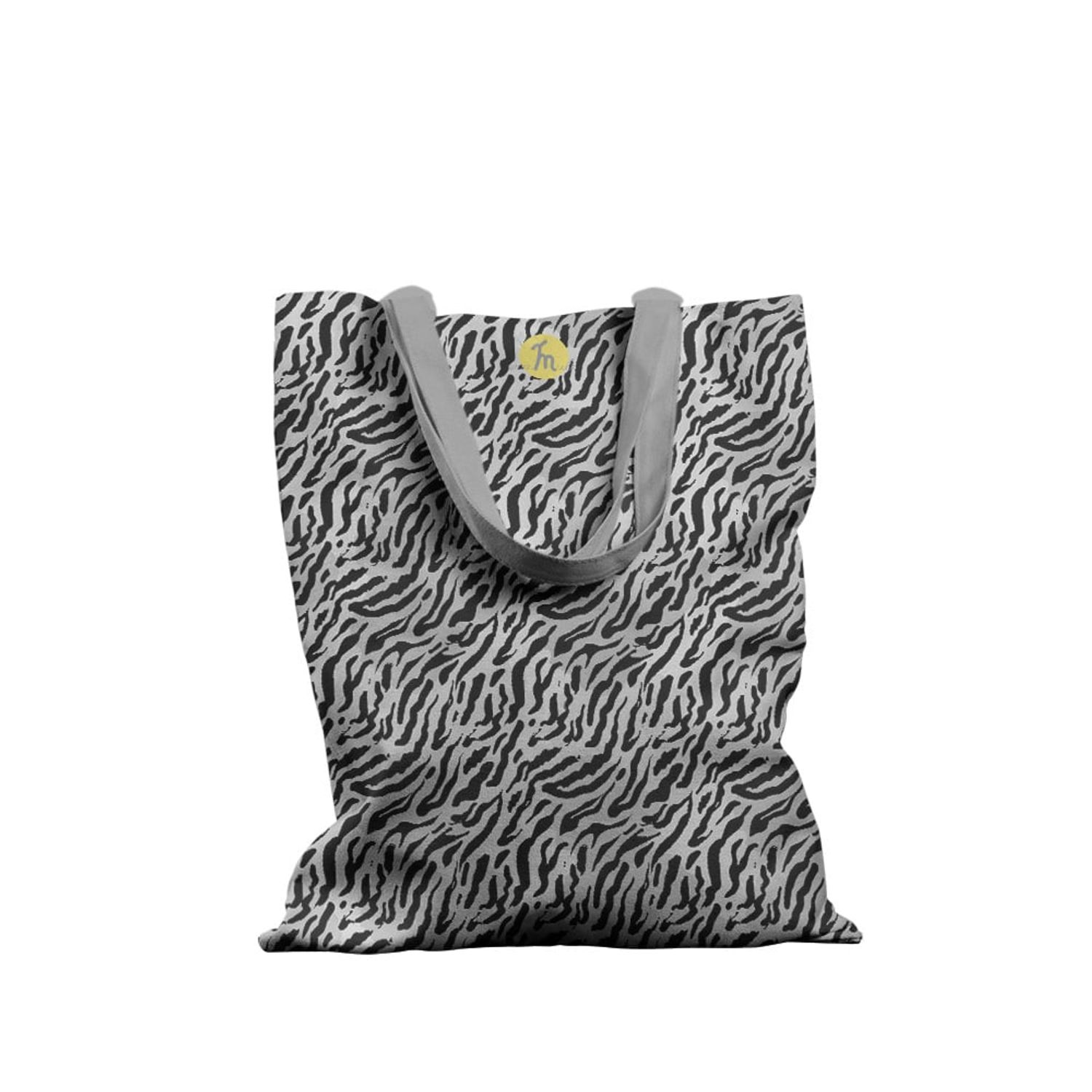 Geanta Handmade Tote Basic, Mulewear, Animal Print Antarctica, Multicolor, 43x37 cm fotografia produsului