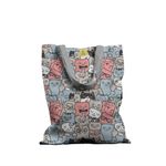 Geanta Handmade Tote Basic, Pisici la Moda, Multicolor, 43x37 cm fotografia produsului