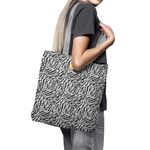 Geanta Handmade Tote Basic, Mulewear, Animal Print Antarctica, Multicolor, 43x37 cm fotografia produsului View 4 S
