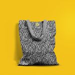 Geanta Handmade Tote Basic, Mulewear, Animal Print Antarctica, Multicolor, 43x37 cm fotografia produsului View 5 S