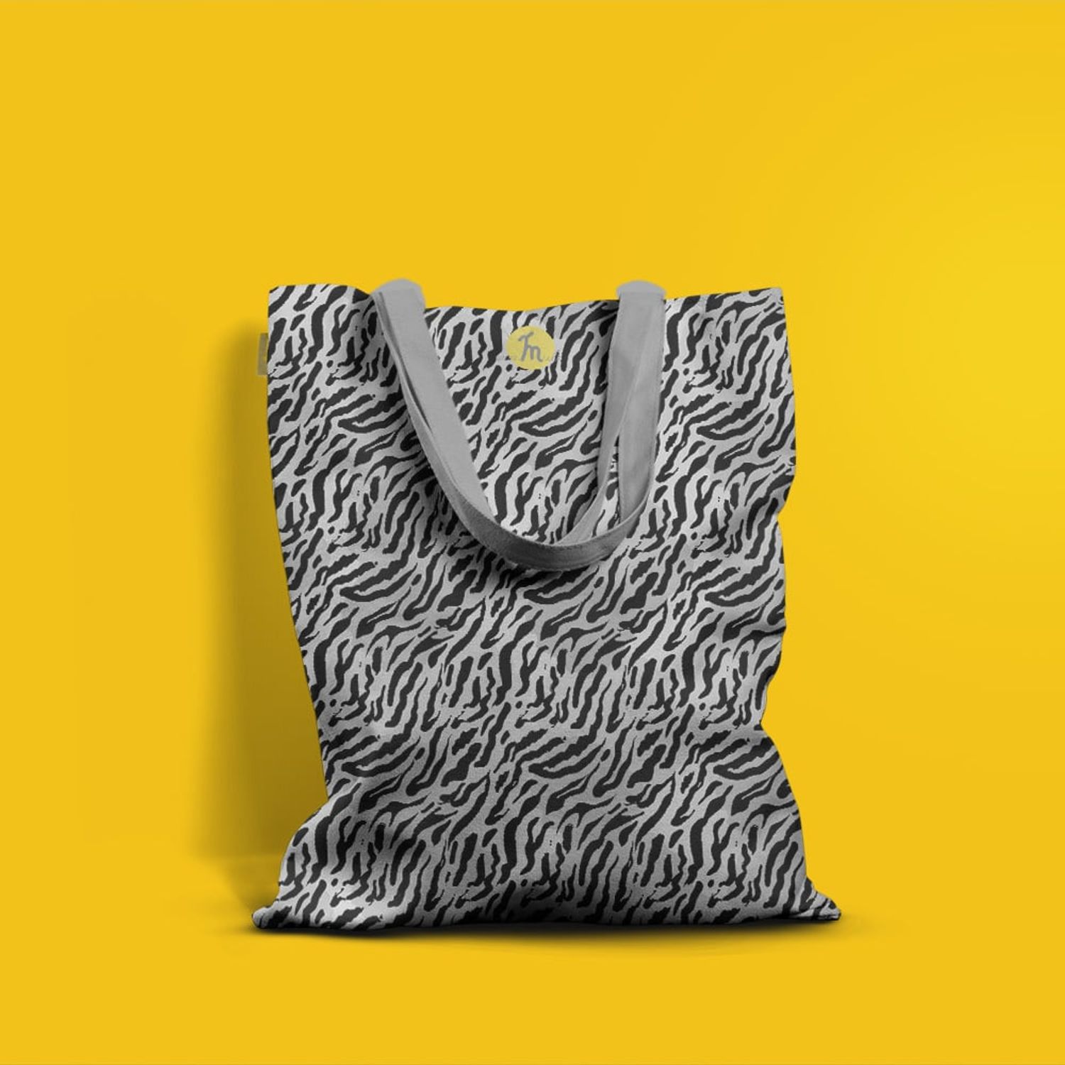 Geanta Handmade Tote Basic, Mulewear, Animal Print Antarctica, Multicolor, 43x37 cm fotografia produsului View 5 L