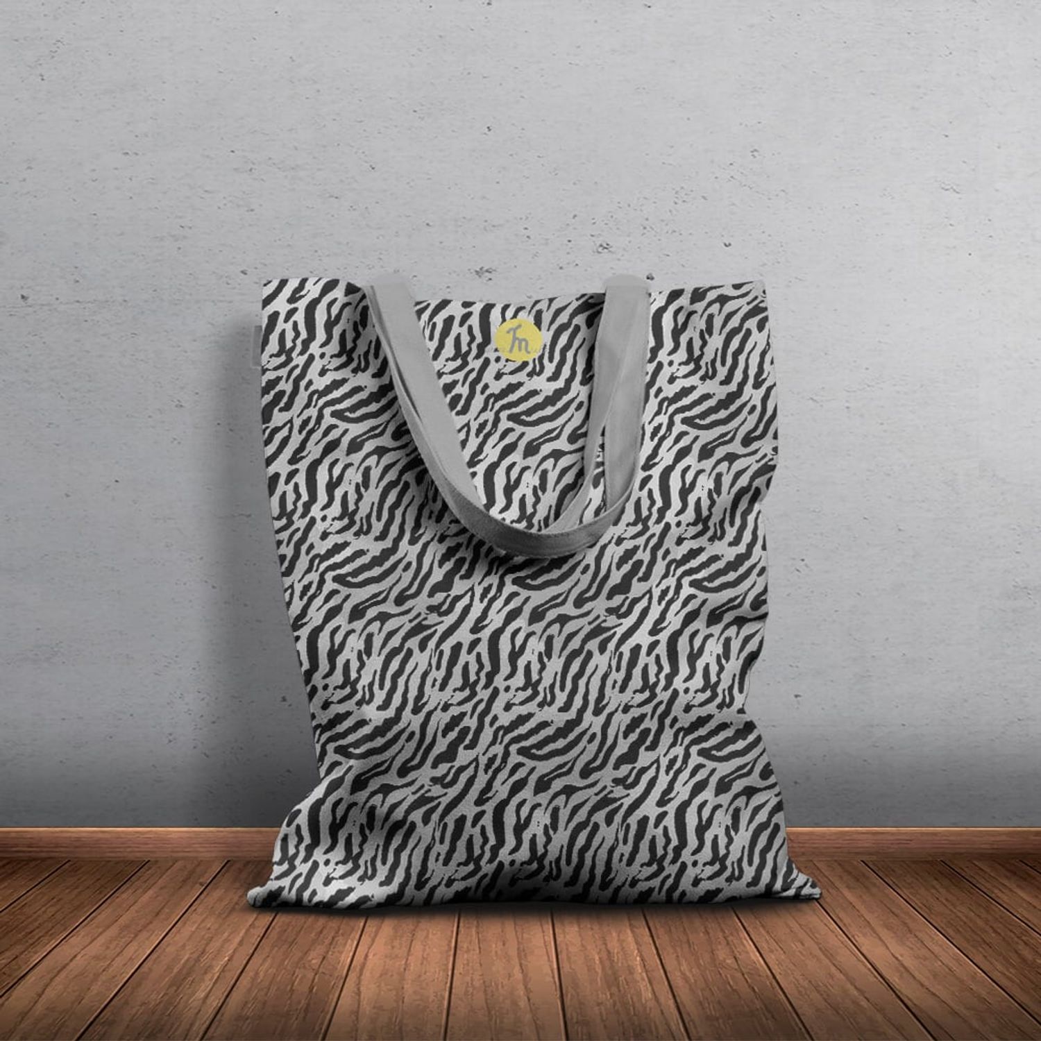 Geanta Handmade Tote Basic, Mulewear, Animal Print Antarctica, Multicolor, 43x37 cm fotografia produsului View 6 L