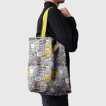 Geanta Handmade Tote Basic, Pisici la Masa, Multicolor, 43x37 cm fotografia produsului View 4 S