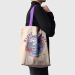 Geanta Handmade Tote Basic, Halloween Night Party Since Always, Multicolor, 43x37 cm fotografia produsului View 3 S