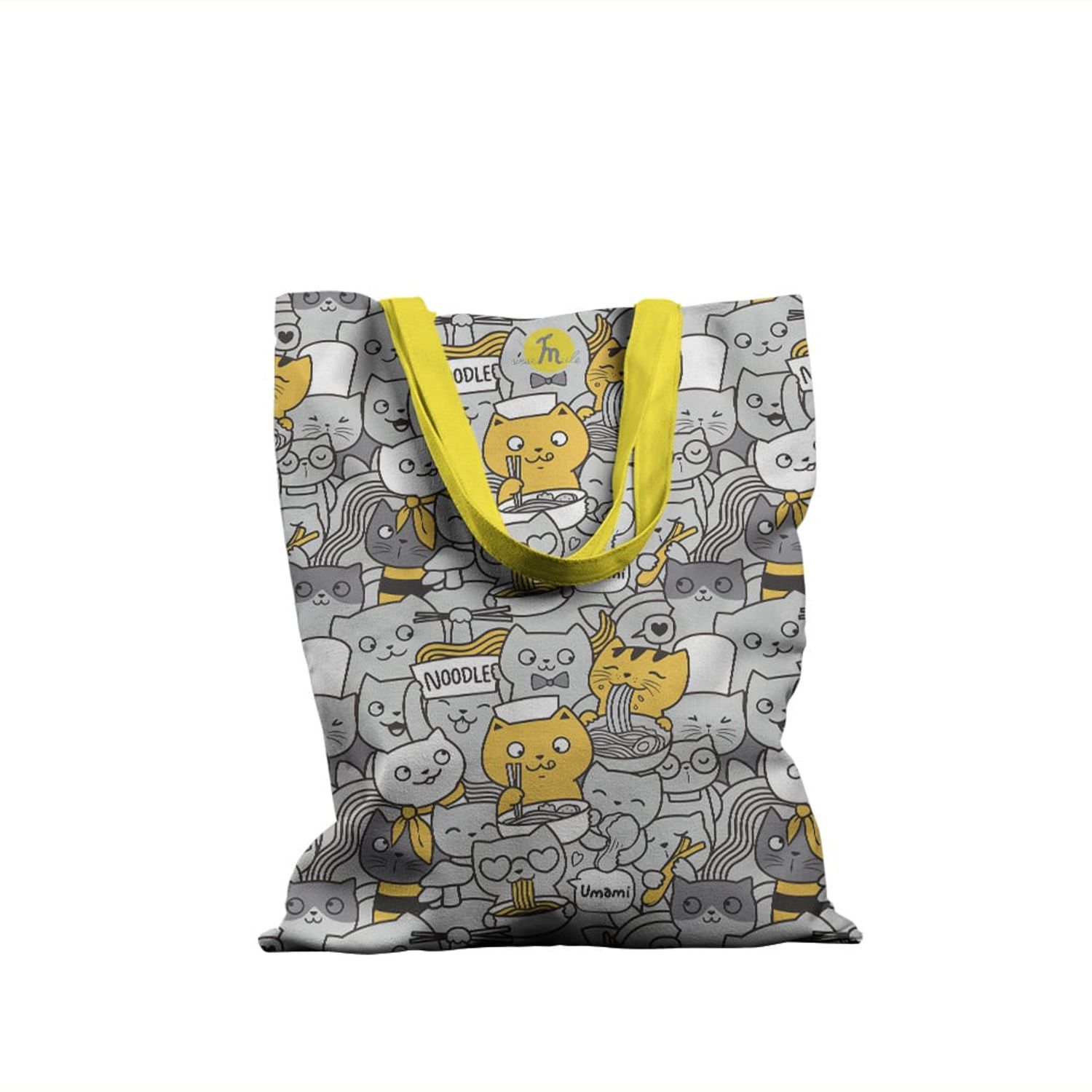 Geanta Handmade Tote Basic, Pisici la Masa, Multicolor, 43x37 cm fotografia produsului