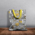 Geanta Handmade Tote Basic, Pisici la Masa, Multicolor, 43x37 cm fotografia produsului View 6 S