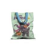 Geanta Handmade Tote Basic, Mulewear, Halloween Pisica la Colindat, Multicolor, 43x37 cm fotografia produsului