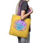 Geanta Handmade Tote Basic, Halloween Pisicuta pe Craniu, Multicolor, 43x37 cm fotografia produsului View 3 S
