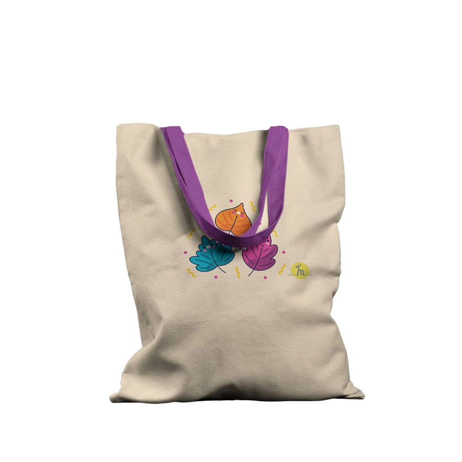 Geanta Handmade Tote Basic, Botanic Plante Frunzulite Tomnatice, Multicolor, 43x37 cm fotografia produsului