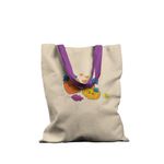 Geanta Handmade Tote Basic, Botanic Plante Dovlecei, Multicolor, 43x37 cm fotografia produsului