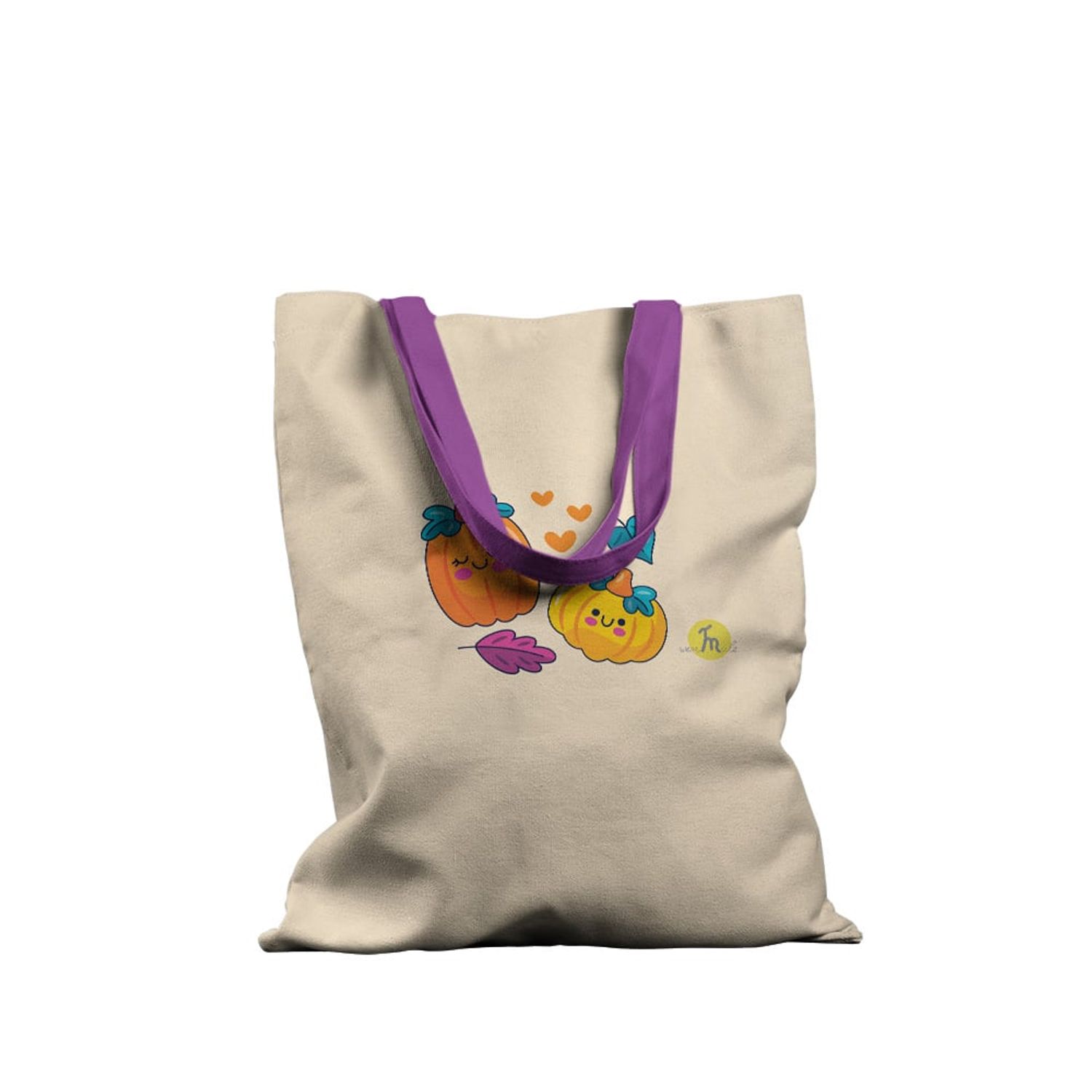 Geanta Handmade Tote Basic, Botanic Plante Dovlecei, Multicolor, 43x37 cm fotografia produsului