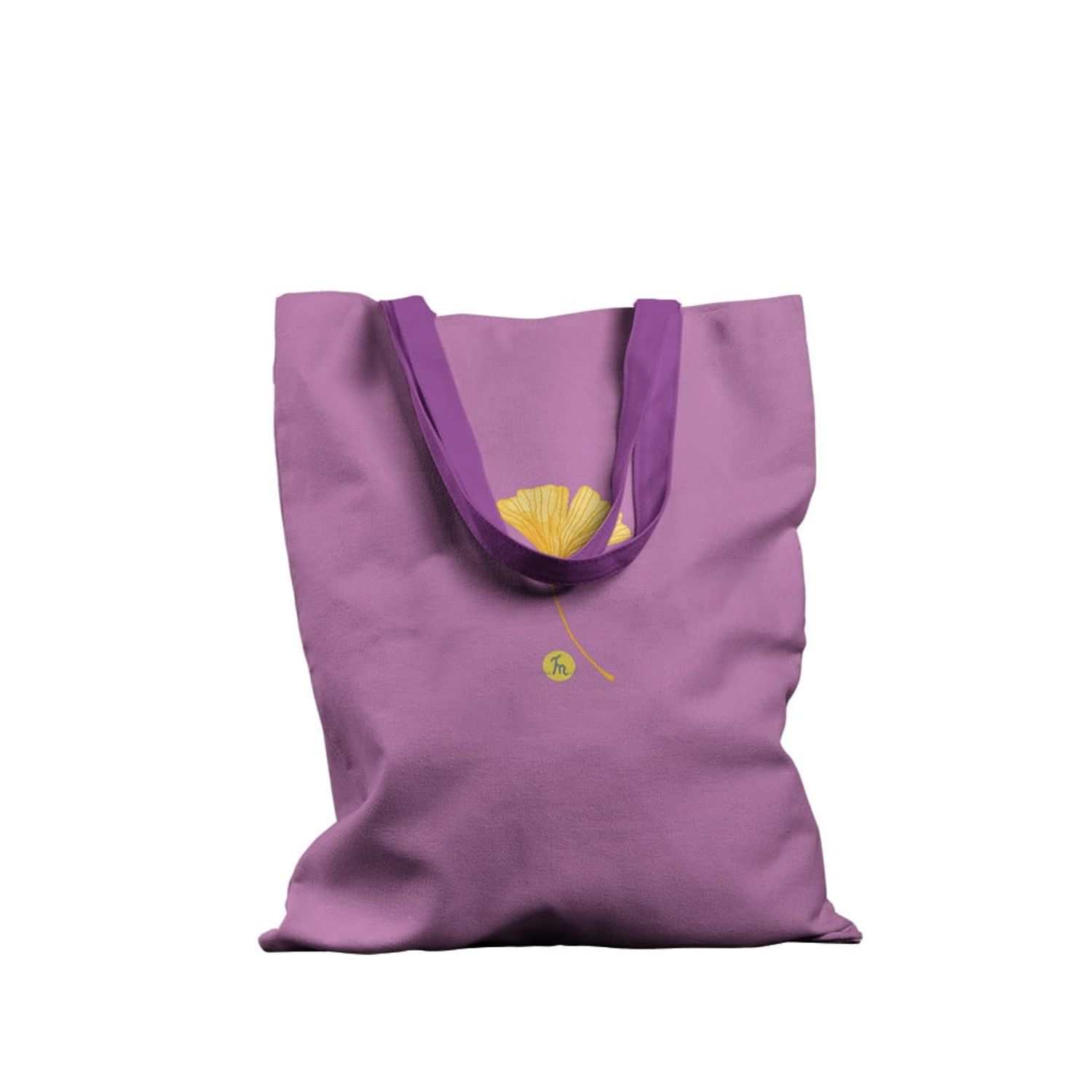 Geanta Handmade Tote Basic, Botanic Plante Floare Yosemite Galbena, Multicolor, 43x37 cm fotografia produsului