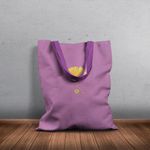 Geanta Handmade Tote Basic, Botanic Plante Floare Yosemite Galbena, Multicolor, 43x37 cm fotografia produsului View 5 S