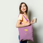 Geanta Handmade Tote Basic, Botanic Plante Floare Yosemite Galbena, Multicolor, 43x37 cm fotografia produsului View 2 S