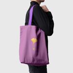 Geanta Handmade Tote Basic, Botanic Plante Floare Yosemite Galbena, Multicolor, 43x37 cm fotografia produsului View 6 S