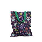 Geanta Handmade Tote Basic, Mulewear, Halloween Colaj infricosator, Multicolor, 43x37 cm fotografia produsului