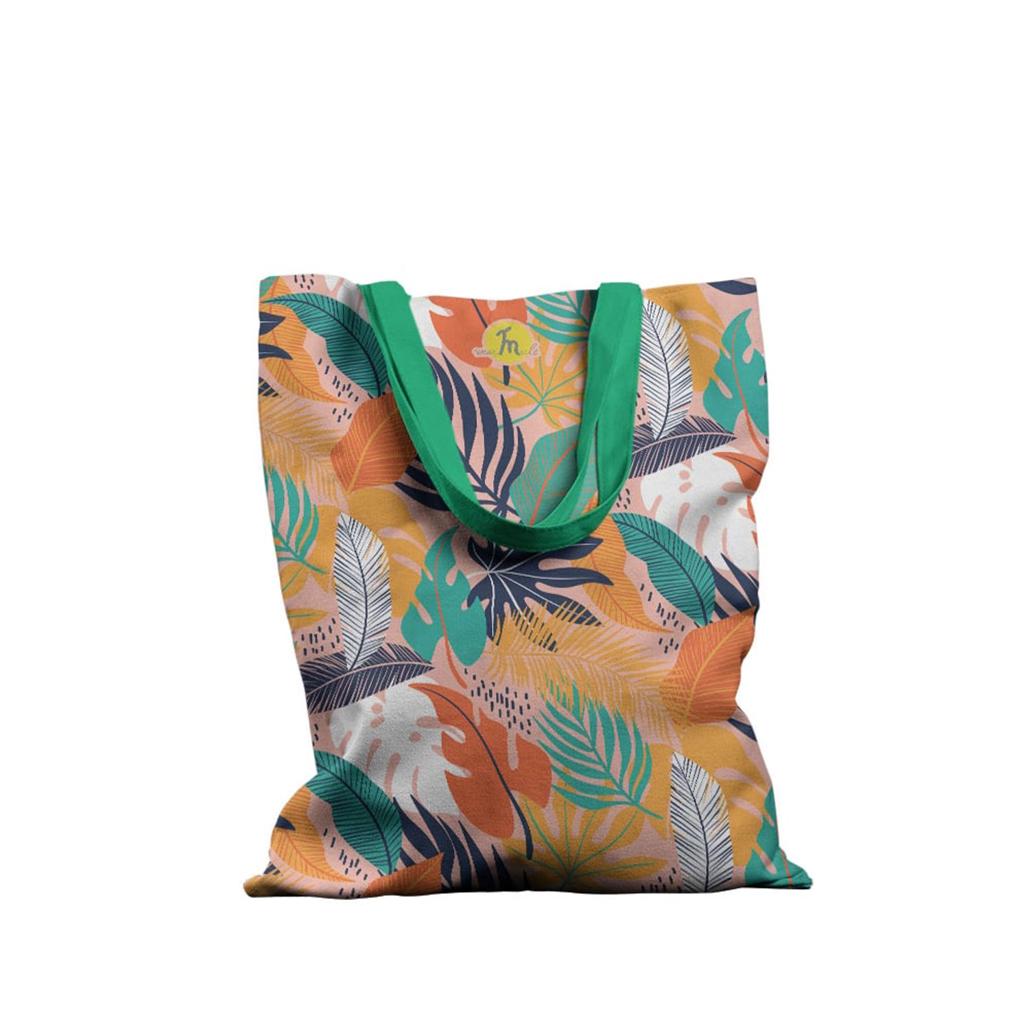 Geanta Handmade Tote Basic, Botanic Plante Frunze de Toamna, Multicolor, 43x37 cm fotografia produsului