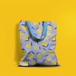 Geanta Handmade Tote Basic, Mulewear, Botanic Plante Flori Lamai Acrisoare, Multicolor, 43x37 cm fotografia produsului View 5 S
