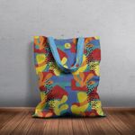 Geanta Handmade Tote Basic, Mulewear, Botanic Plante Flori Cactus Multicolor, Multicolor, 43x37 cm fotografia produsului View 5 S