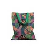 Geanta Handmade Tote Basic, Mulewear, Botanic Plante Flori Extraterestre, Multicolor, 43x37 cm fotografia produsului