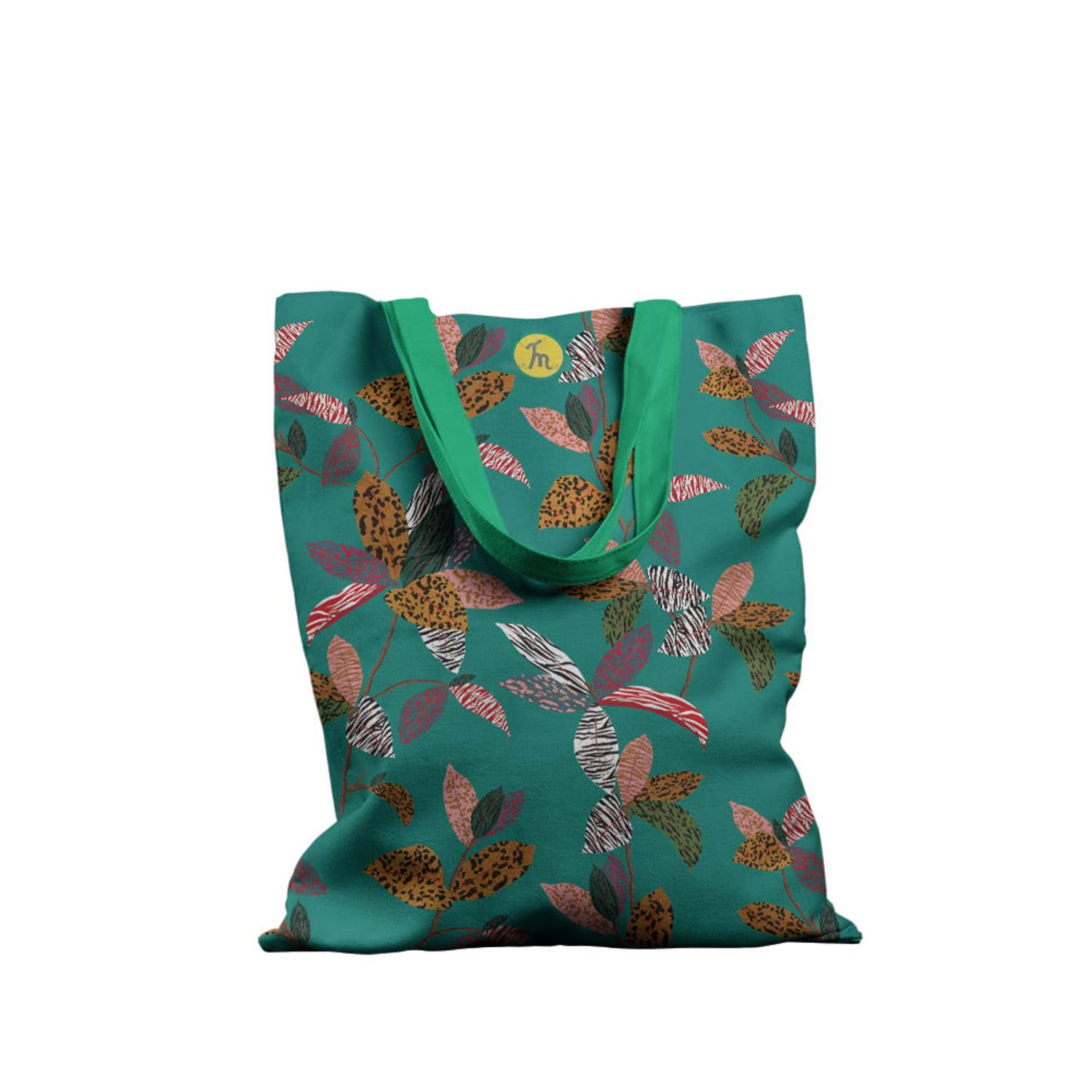 Geanta Handmade Tote Basic, Mulewear, Botanic Multi-Florile Galactice, Multicolor, 43x37 cm fotografia produsului