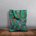 Geanta Handmade Tote Basic, Mulewear, Botanic Multi-Florile Galactice, Multicolor, 43x37 cm fotografia produsului View 4 S