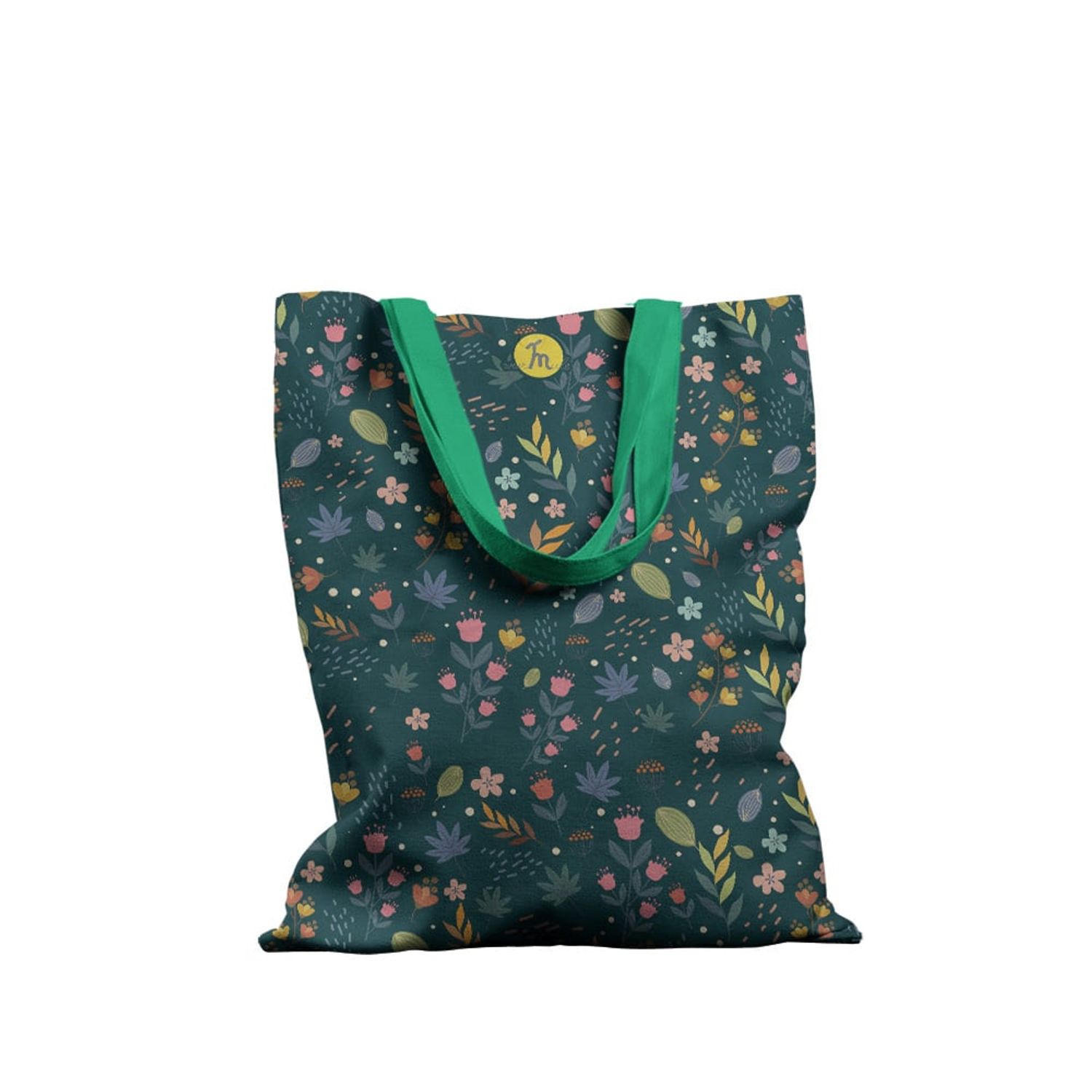 Geanta Handmade Tote Basic, Mulewear, Botanic Pajiste Multicolora, Multicolor, 43x37 cm fotografia produsului