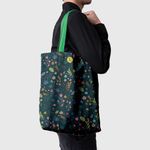 Geanta Handmade Tote Basic, Mulewear, Botanic Pajiste Multicolora, Multicolor, 43x37 cm fotografia produsului View 5 S