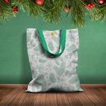 Geanta Handmade Tote Basic, Crengute cu Conuri de Brad de Craciun, Multicolor, 43x37 cm fotografia produsului View 2 S