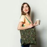 Geanta Handmade Tote Basic, Mulewear, Botanic Gradina Bunicii, Multicolor, 43x37 cm fotografia produsului View 2 S
