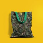 Geanta Handmade Tote Basic, Mulewear, Botanic Gradina Bunicii, Multicolor, 43x37 cm fotografia produsului View 5 S
