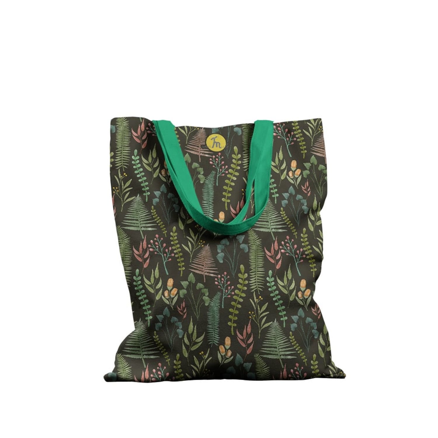 Geanta Handmade Tote Basic, Mulewear, Botanic Gradina Bunicii, Multicolor, 43x37 cm fotografia produsului