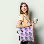 Geanta Handmade Fata-Verso Tote Basic, Ipostaze Abstract, Multicolor, 43x37 cm fotografia produsului View 3 S