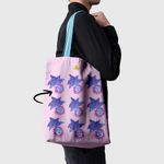 Geanta Handmade Fata-Verso Tote Basic, Ipostaze Abstract, Multicolor, 43x37 cm fotografia produsului View 4 S