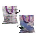 Geanta Handmade Fata-Verso Tote Basic, Puncte Colorate Abstract, Multicolor, 43x37 cm fotografia produsului View 5 S
