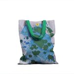 Geanta Handmade Tote Basic, Mulewear, Abstract Picaturi de Acid, Multicolor, 43x37 cm fotografia produsului