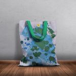 Geanta Handmade Tote Basic, Mulewear, Abstract Picaturi de Acid, Multicolor, 43x37 cm fotografia produsului View 4 S