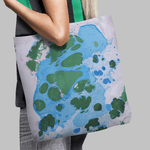 Geanta Handmade Tote Basic, Mulewear, Abstract Picaturi de Acid, Multicolor, 43x37 cm fotografia produsului View 5 S