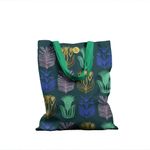 Geanta Handmade Tote Basic, Mulewear, Botanic Flori de pe Marte, Multicolor, 43x37 cm fotografia produsului