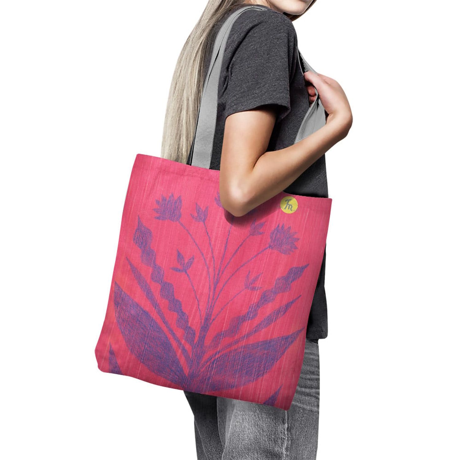 Geanta Handmade Tote Basic, Mulewear, Botanic Flori Speciale Fenalia, Multicolor, 43x37 cm fotografia produsului View 4 L