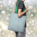 Geanta Handmade Tote Basic, Pattern Stilizat cu Plante, Multicolor, 43x37 cm fotografia produsului View 5 S
