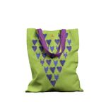 Geanta Handmade Fata-Verso Tote Basic, Inimioare Vorbarete Abstract, Multicolor, 43x37 cm fotografia produsului