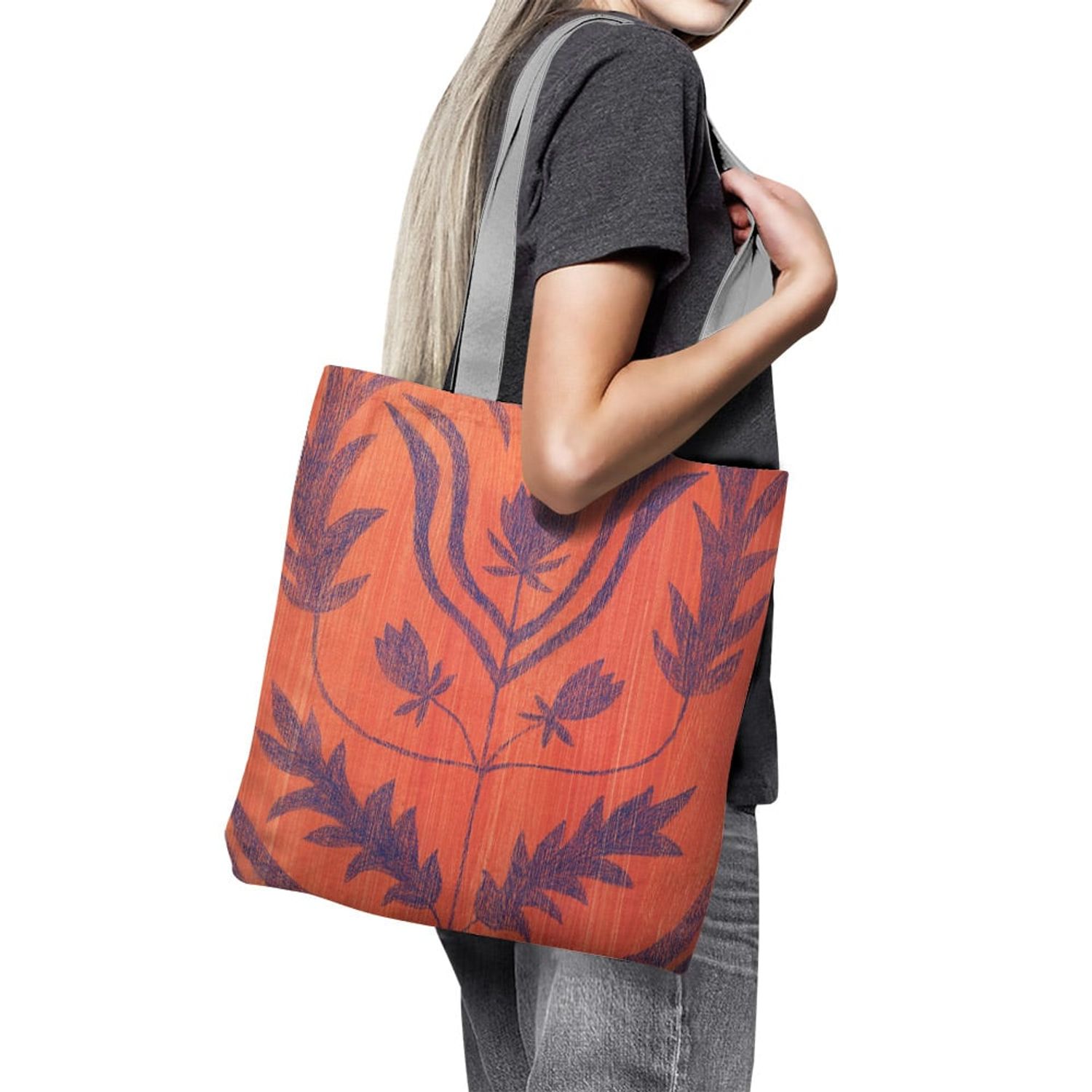 Geanta Handmade Tote Basic, Mulewear, Botanic Flori Deosebite Agapia, Multicolor, 43x37 cm fotografia produsului View 3 L