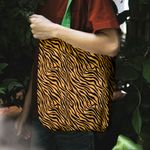 Geanta Handmade Tote Liner Captusit, Mulewear, Animal Print Tigru, Multicolor, 45x37 cm fotografia produsului View 4 S