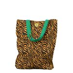 Geanta Handmade Tote Liner Captusit, Mulewear, Animal Print Tigru, Multicolor, 45x37 cm fotografia produsului