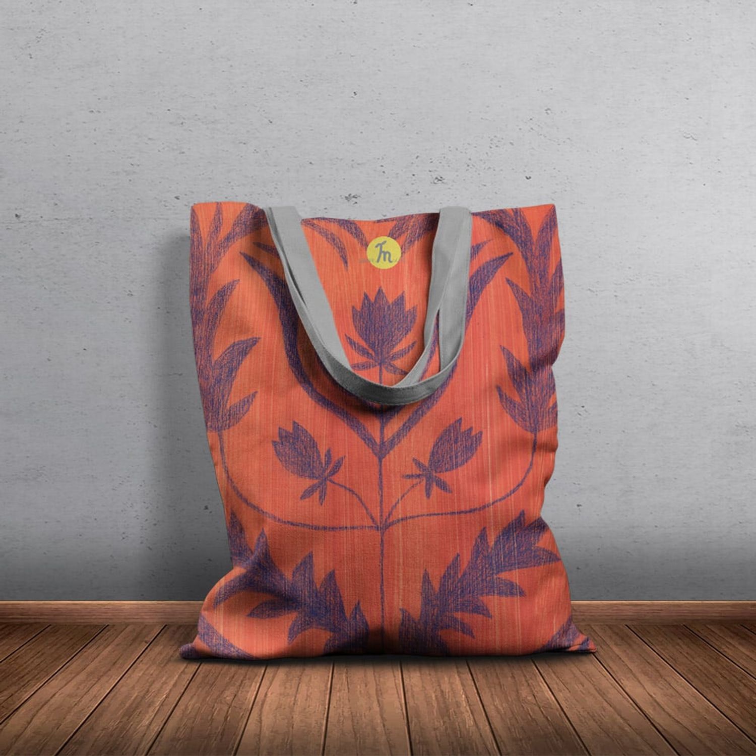 Geanta Handmade Tote Basic, Mulewear, Botanic Flori Deosebite Agapia, Multicolor, 43x37 cm fotografia produsului View 5 L