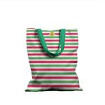 Geanta Handmade Tote Basic, Dungi in Culori de Craciun, Multicolor, 43x37 cm fotografia produsului