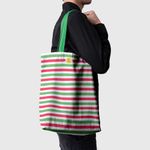 Geanta Handmade Tote Basic, Dungi in Culori de Craciun, Multicolor, 43x37 cm fotografia produsului View 3 S