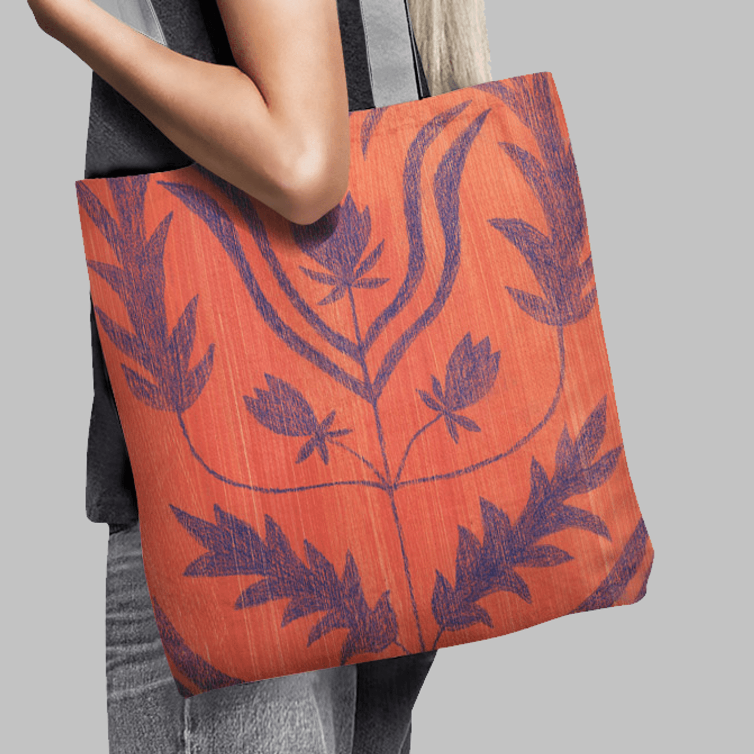 Geanta Handmade Tote Basic, Mulewear, Botanic Flori Deosebite Agapia, Multicolor, 43x37 cm fotografia produsului View 2 L
